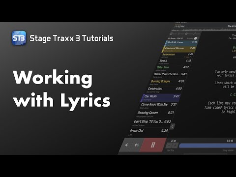 Working with lyrics