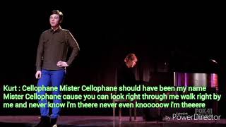 Glee Mr. Cellophane Lyrics