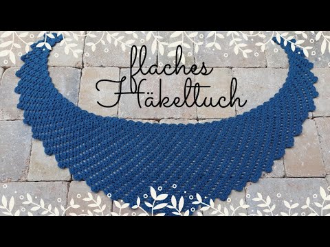 Flat crochet shawl with jagged edge