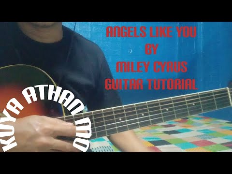 Angels Like You Miley Cyrus Guitar Tutorial Intro Plucking | Chords | Strum Pattern
