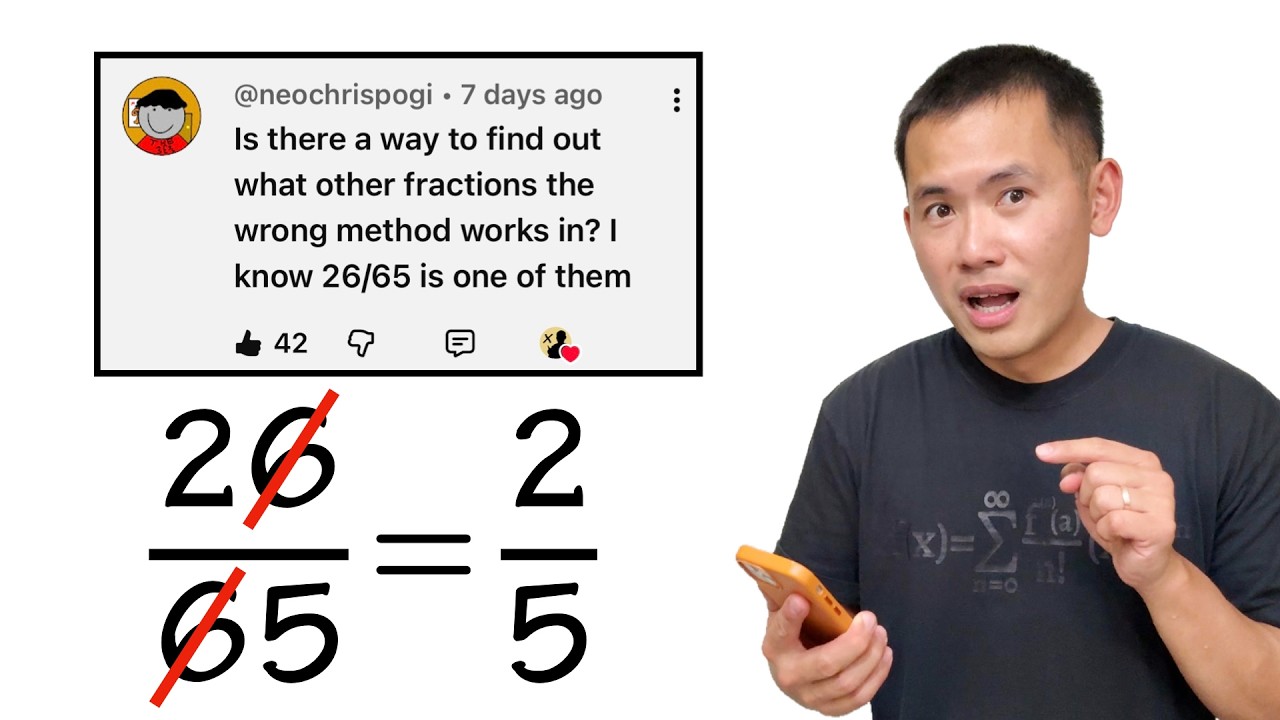 26/65=25 is "lucky" but how to find other lucky fractions?