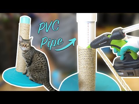 DIY Cat Scratching Post using PVC Pipe