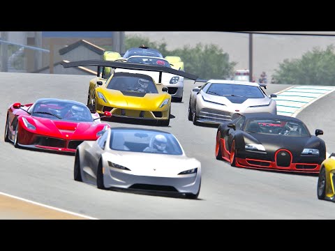 Hennessey Venom F5 GTR vs Hypercars - Laguna Seca