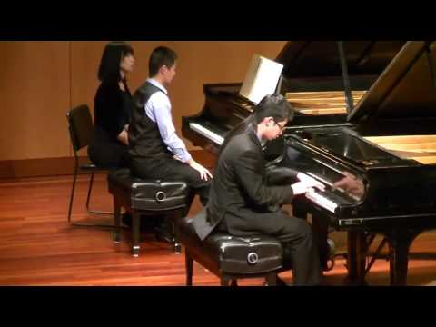 2015 student recital: Beethoven's Piano Concerto No 1. Op 15, Mov. 1 - Justin Sun & Simon Tao [DSPS]