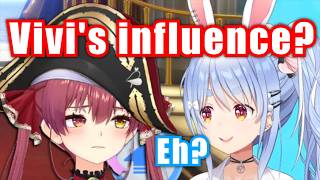 Marine's Jealous That Pekora Has Been Influenced By Vivi (PekoMari Collab)【Hololive】