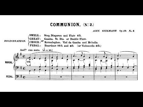 Guilmant: Communion Nr. 2 op. 18a Nr. 3 und op. 19 Nr. 4