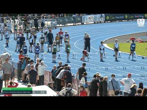 Boys U11 80m Hurdles TF 1: 2021 Commonwealth Bank State Track and Field Championships // LAVicTV