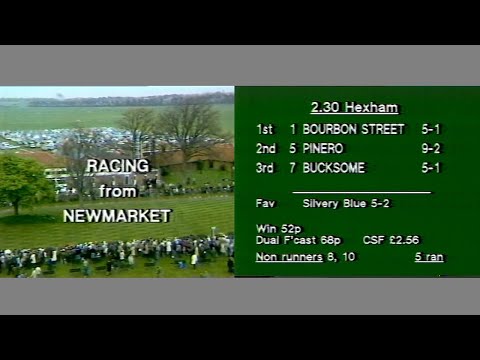 ITV Thames 29.4.1982 - Advert (KP Nuts), continuity into Racing from Newmarket (midweek theme) +clip