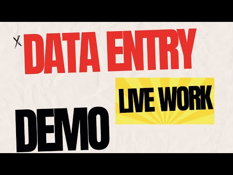Data Entry Course for Beginners | Data Entry Training Live Work Demo for BEGINNERS | Easy Mentor