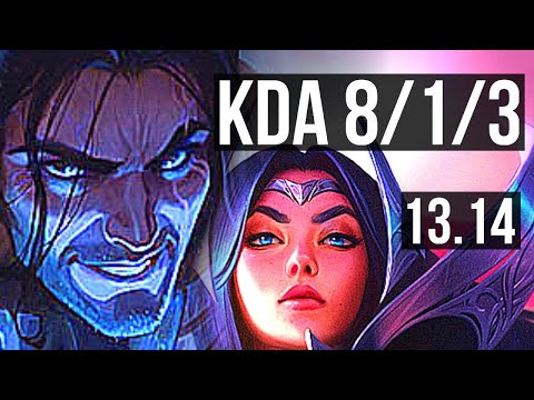 SYLAS vs IRELIA (MID) | 8/1/3, 66% winrate, 6 solo kills, Godlike | KR Diamond | 13.14