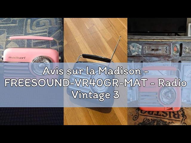 Vídeo relacionado con Madison - FREESOUND-VR40B - Radio a batería larga vintage de 30W con Bluetooth, USB y FM - Negro