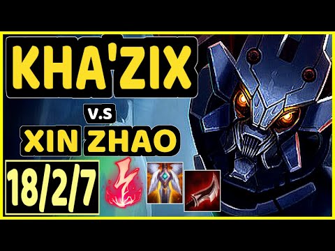 PRAELUS (KHA'ZIX) vs XIN ZHAO - 18/2/7 KDA JUNGLE GAMEPLAY - OC Ranked GRANDMASTER