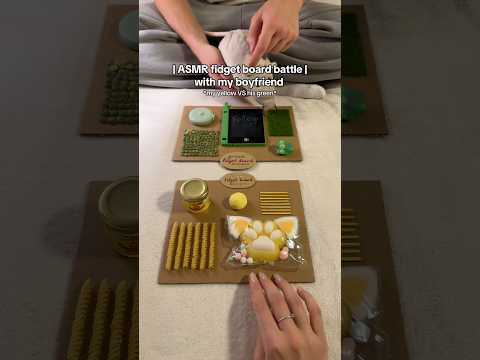 Yellow🍯 or green☘️? #fidgetboard #triggerboard #asmrtriggers #asmrforsleep #boyfriendasmr