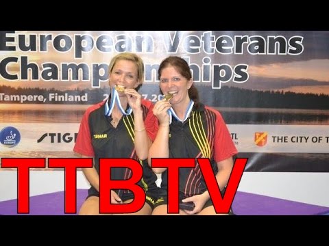 European Veterans +40 2015 | 1. OZER Cécile 3. CHARLIER Magali | Interview Tennis de Table
