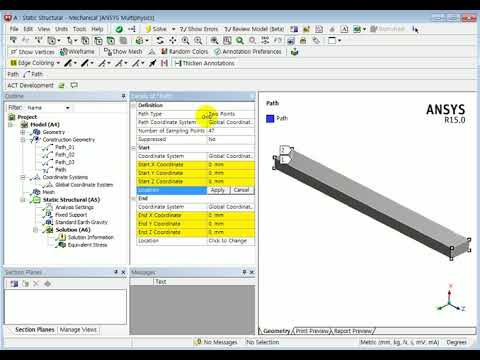 Ansys Mechanical_Define a path to get a result