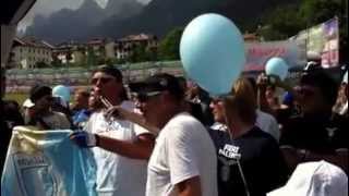 preview picture of video 'LA BANDIERA DELLA LAZIO DA FORMELLO AD AURONZO IN BICI 2012'