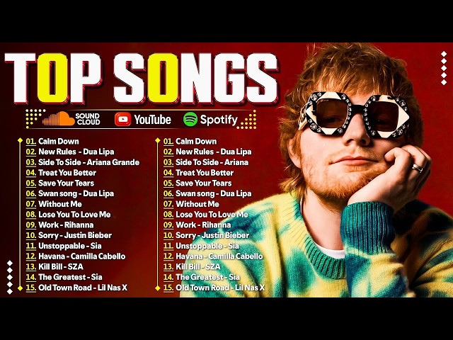Ed Sheeran, Rihanna, Selena Gomez, Bruno Mars, Maroon 5, Zayn, Adele, Dua Lipa 🌟 Billboard Hot 100 SDDEFAULT Thumbnail