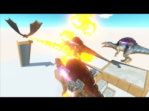 The Dragon 1 VS 3 Jet Fight - New Update - Animal Revolt Battle Simulator