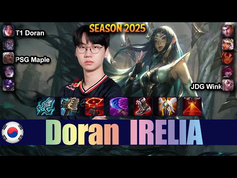 T1 Doran IRELIA vs JAYCE Top - Patch 25.16 KR Ranked | lolrec