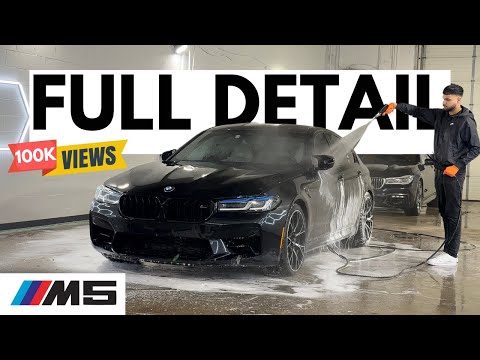 BMW M5 Complete cleaning-Engine Bay Cleaning, Deeply Clean Rims, Exterior Hand Wash& Interior detail