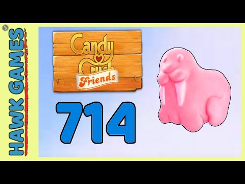 Candy Crush Friends Level 714 (Animals mode) - 3 Stars Walkthrough, No Boosters
