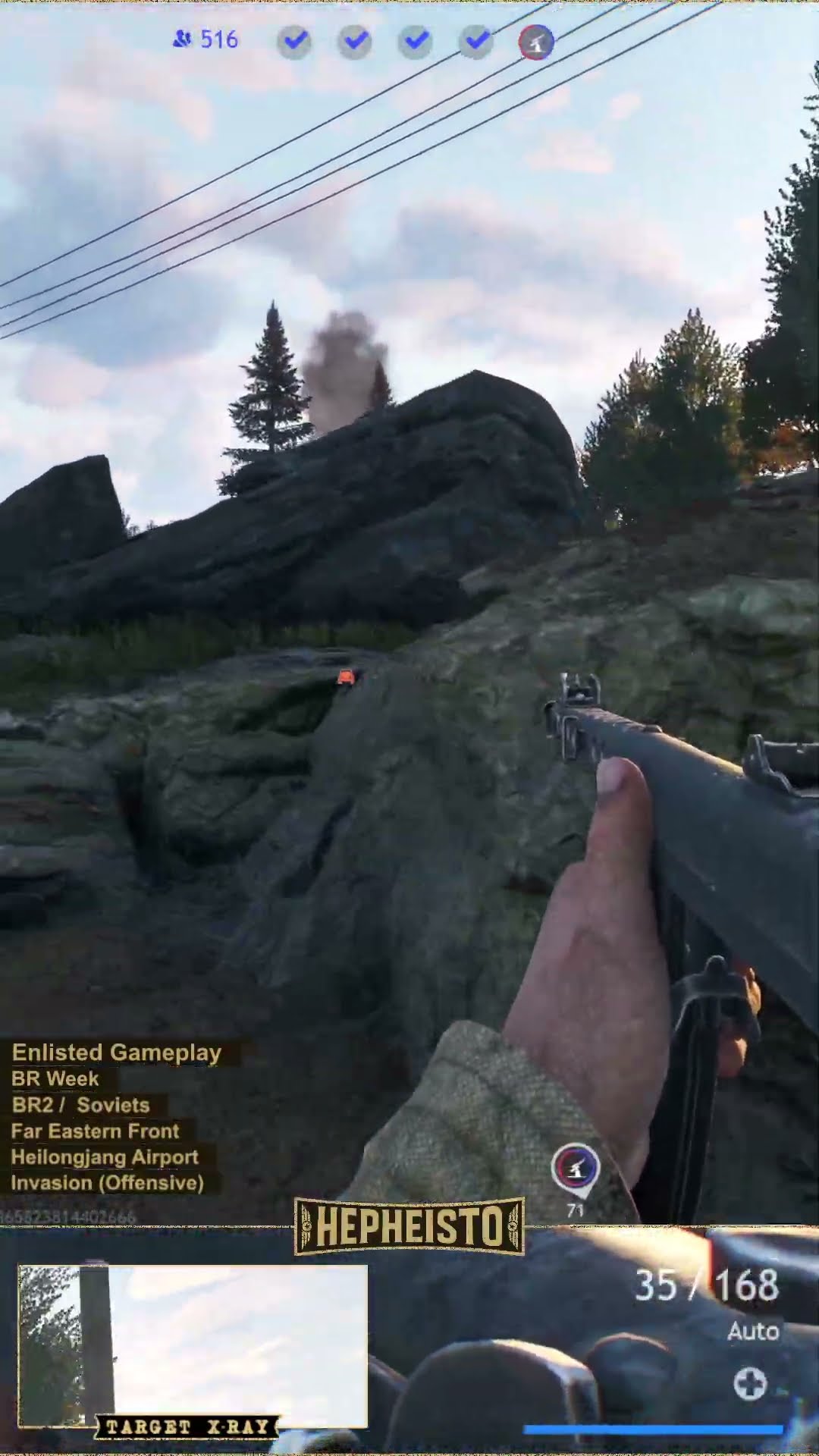 Assaulter eliminates APC Type-94 Isuzu filled with a squad with a blind thrown Explosion Pack