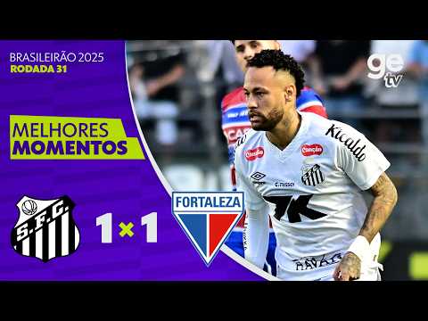 Gols e lances de Santos x Fortaleza