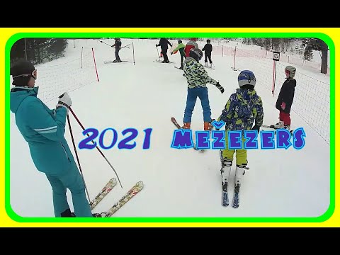 SKIING Mežezers LATVIA slēpošanas kalns 2021