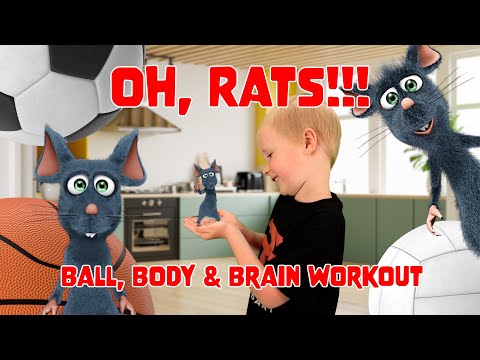Oh, Rats!!! (Ball, Body and Brain Workout)  |  Exercises For Kids  |  Ball Workout