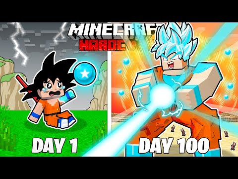 I Survived 100 Days as DIAMOND GOKU in HARDCORE Minecraft