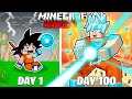 I Survived 100 Days As DIAMOND GOKU In HARDCORE Minecraft