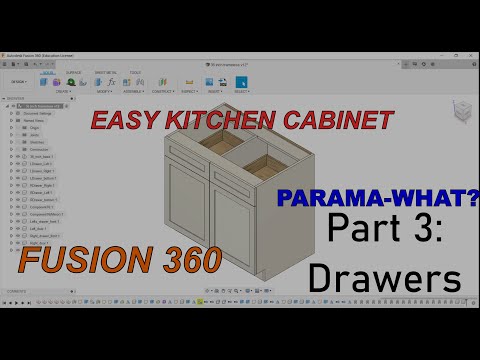Creating kitchen cabinets with Fusion 360  Part 3 - the drawers