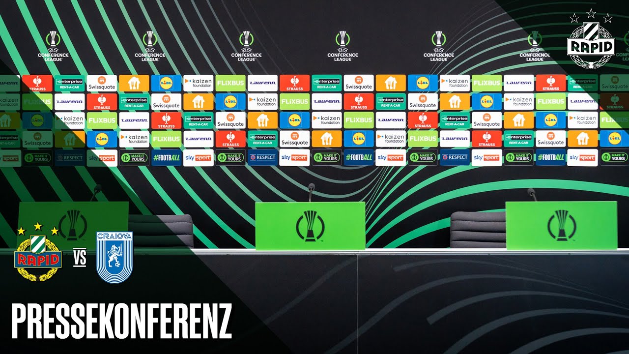 Pressekonferenz vor dem Spiel gegen Universitatea Craiova