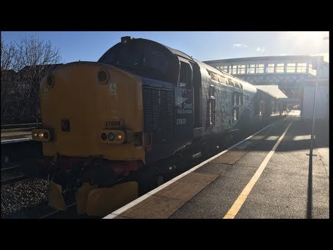 DRS Class 37609 & 37602 With The Bridgwater Flasks - 6M63 - Bridgwater - 15th Dec