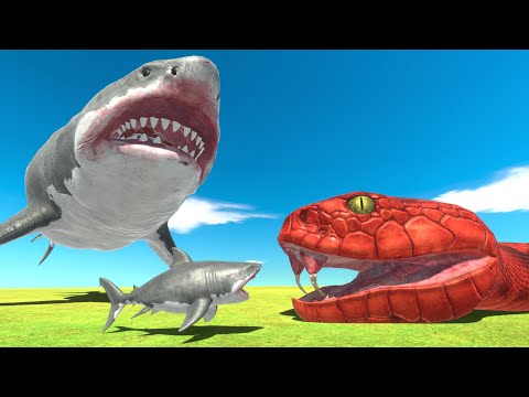 Megalodon is Growing VS Giant Titanoboa - Animal Revolt Battle Simulator