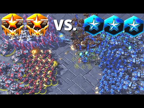 2 Terran/Protoss Grandmasters vs 3 Masters Players (INSANE Challenge)