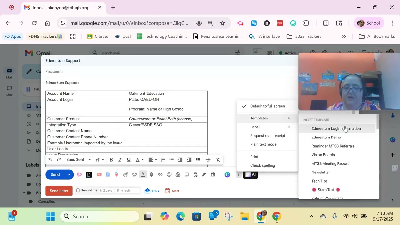 Tech Tip Gmail Templates