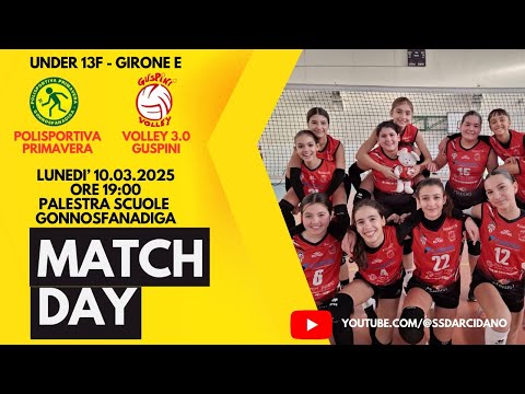 UNDER 13F - GIRONE E - POLISPORTIVA PROMAVERA vs VOLLEY 3.0 GUSPINI