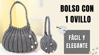 🧶 Elegant crochet bag with 1 ball ✨ | Easy, quick, and stylish