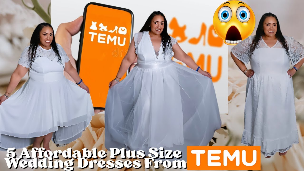 Temu Plus Size Haul|Temu Plus Size Wedding Dresses|Wedding Dresses Under $50|Ft Bob & Brad