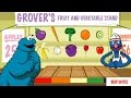 Sesame Street Cookie Monster Eats Grover S Fruit And Vegetable Stand