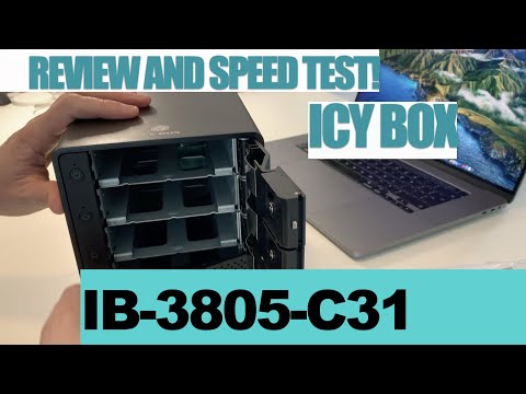 ICY BOX IB-RD3621-C31 išorinis 2 skyrių RAID korpusas, skirtas 2 x 2,5 colio arba 3,5 colio SATA diskams video