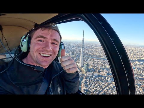 I flew in a helicopter over Tokyo….