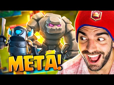 USEI O MELHOR DECK DE GOLEM DO META DO CLASH ROYALE!