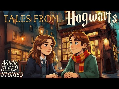 Sleep to 4 Hours of Hogsmeade Village | Cozy Harry Potter Bedtime Stories with Rain ASMR Ambience