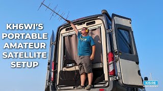 KH6WI's Unique Portable Amateur Radio Satellite Setup
