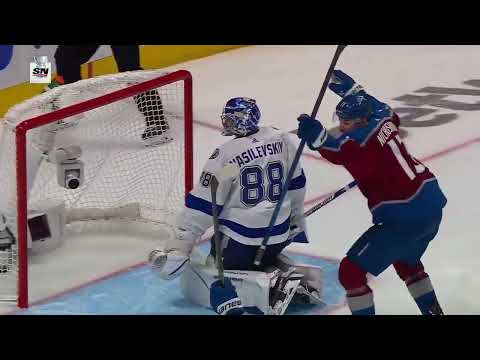 Valeri Nichushkin gets an assist on Makar's goal vs Lightning in game 5 SCF (2022)