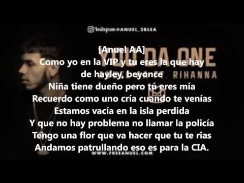 You da one anuel aa ft rihana remix letra