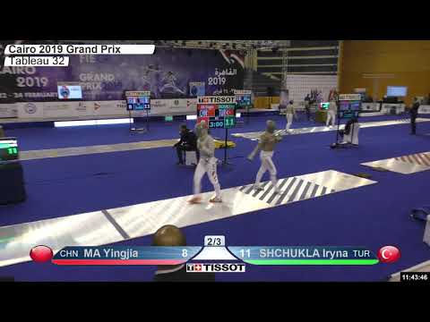 2019 152 T32 02 F S Individual Cairo EGY GP BLUE SHCHUKLA TUR vs MA CHN