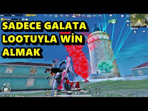 SADECE GALATA LOOTUYLA WİN ALMAK ! HARİKA MAÇ BATUR GAME SOLO SQUAD PUBG MOBİLE